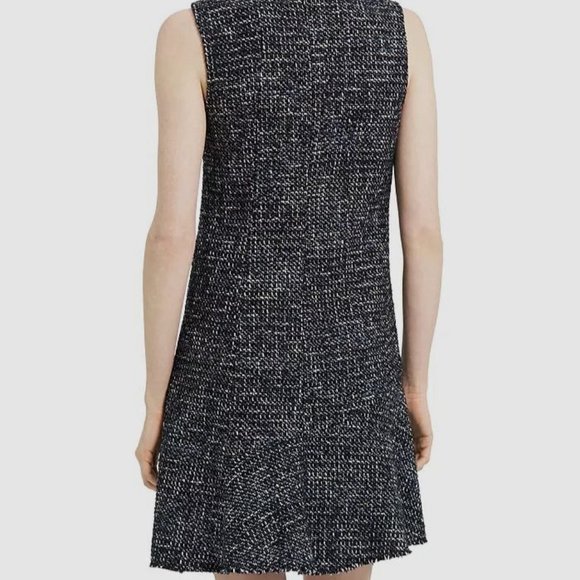 $425 Theory Tweed Asymmetrical Seam Sleeveless Career‎ Wear to work Casual Dress - Picture 3 of 14
